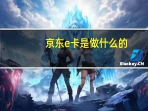 京东e卡是做什么的