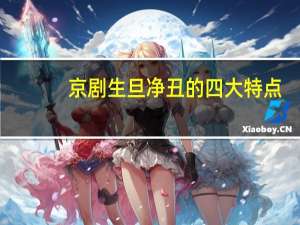 京剧生旦净丑的四大特点