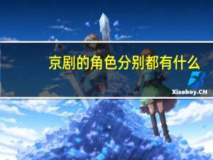 京剧的角色分别都有什么