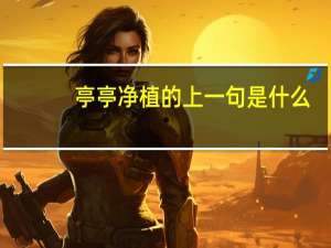 亭亭净植的上一句是什么