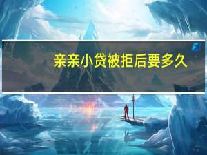 亲亲小贷被拒后要多久（亲亲小贷审核要多久才能下款）