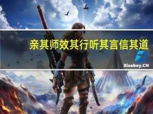 亲其师效其行听其言信其道