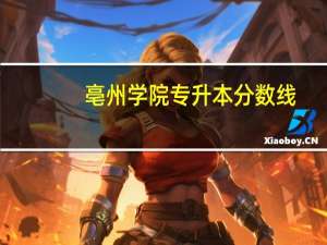 亳州学院专升本分数线