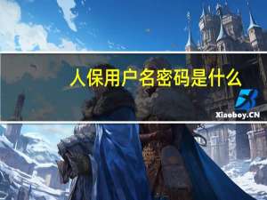 人保用户名密码是什么