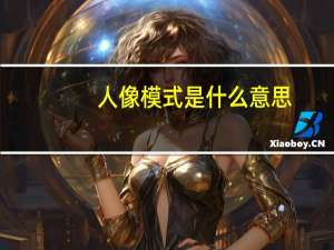 人像模式是什么意思