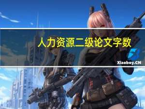 人力资源二级论文字数