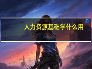 人力资源基础学什么用