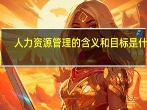 人力资源管理的含义和目标是什么_