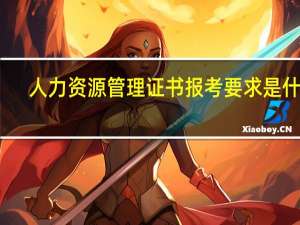 人力资源管理证书报考要求是什么