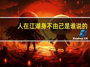人在江湖身不由己是谁说的