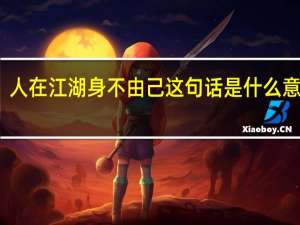人在江湖身不由己这句话是什么意思啊