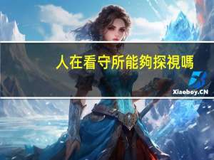 人在看守所能夠探視嗎