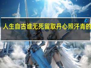 人生自古谁无死留取丹心照汗青的楷书（人生自古谁无死留取丹心照汗青的作者是）