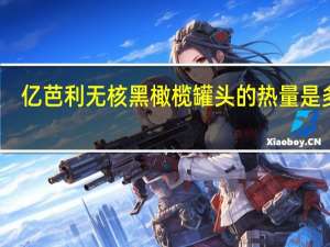 亿芭利 无核黑橄榄罐头的热量是多少