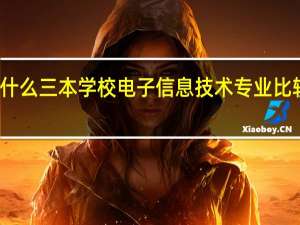 什么三本学校电子信息技术专业比较好啊