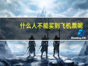 什么人不能买到飞机票呢