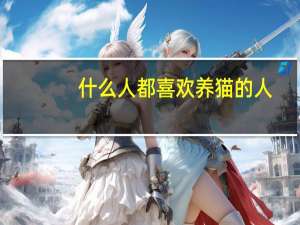 什么人都喜欢养猫的人
