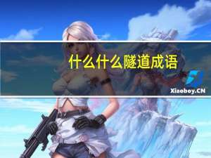 什么什么隧道成语