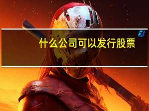 什么公司可以发行股票
