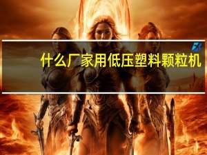 什么厂家用低压塑料颗粒机