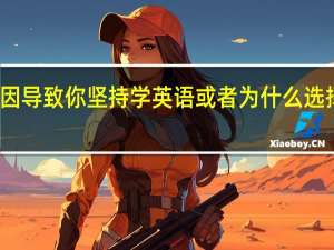 什么原因导致你坚持学英语或者为什么选择学英语专业