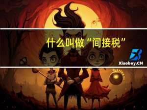 什么叫做“间接税”