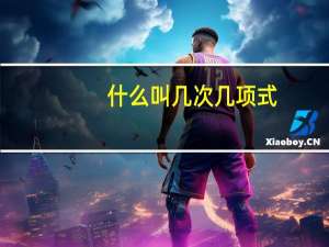 什么叫几次几项式