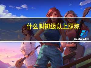 什么叫初级以上职称