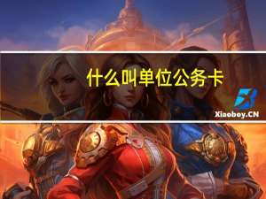 什么叫单位公务卡