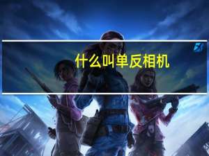 什么叫单反相机