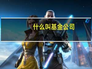 什么叫基金公司