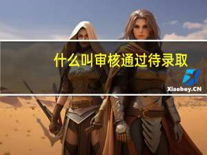什么叫审核通过待录取