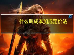 什么叫成本加成定价法