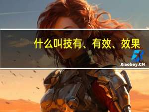 什么叫技有、有效、效果