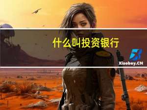 什么叫投资银行（什么叫投资）