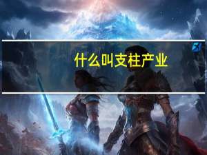 什么叫支柱产业