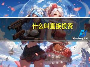 什么叫直接投资