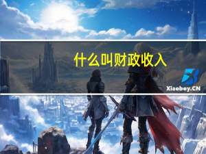 什么叫财政收入