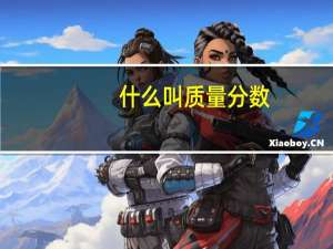 什么叫质量分数（什么叫质量）