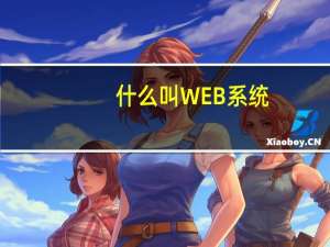 什么叫WEB系统