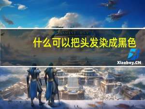 什么可以把头发染成黑色