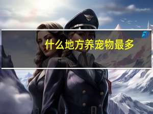 什么地方养宠物最多