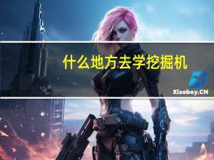 什么地方去学挖掘机