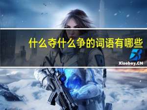 什么夺什么争的词语有哪些
