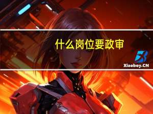 什么岗位要政审