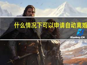 什么情况下可以申请自动离婚