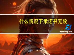 什么情况下承诺书无效