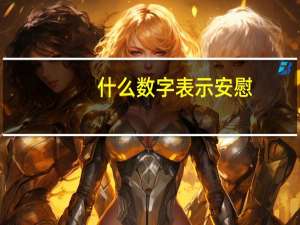 什么数字表示安慰
