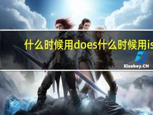 什么时候用does什么时候用is