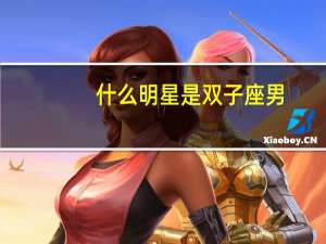什么明星是双子座男